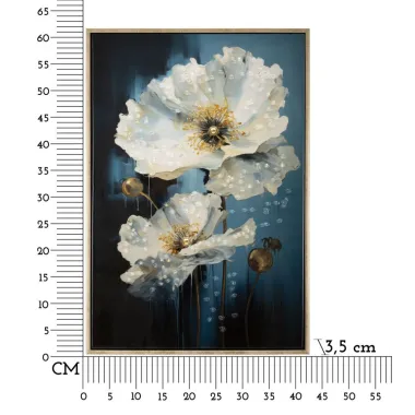 MALOWANY OBRAZ NA PŁÓTNIE LAKIEROWANY BLUEY Z RAMĄ 42 3,5 62 cm